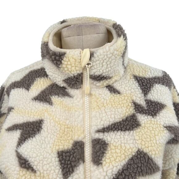 United‎ by Blue Recycled Sherpa Half Zip Pullover Egret Cream Beige Tan Size XS - Picture 2 of 12